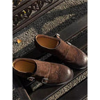 Damen elegante Schnürschuhe mit doppelter Schnalle R&B