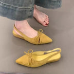 Damen Sling-Ballerinas mit dekorativem Schleifendetail und komfortablem Fußbett R&B