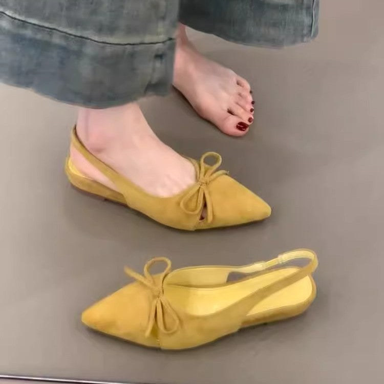 Damen Sling-Ballerinas mit dekorativem Schleifendetail und komfortablem Fußbett R&B