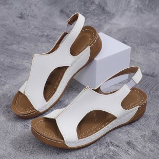 Damen Komfortable Zehentrenner-Sandalen mit elastischem Riemendesign R&B