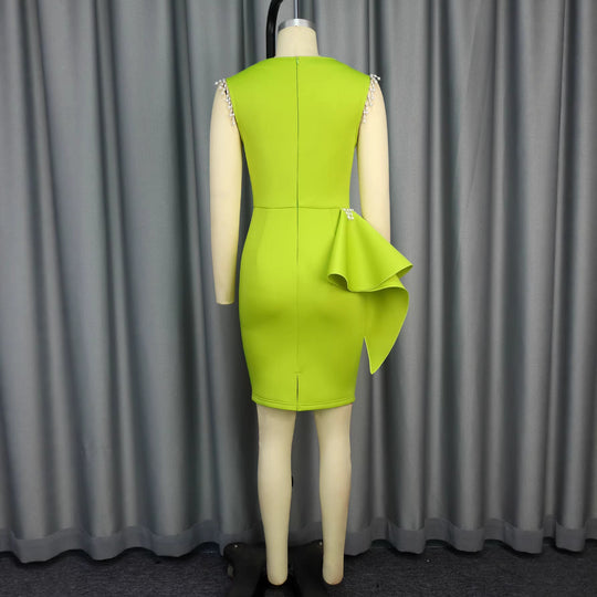 Damen Elegantes Cocktailkleid mit voluminösem Rüschenelement R&B