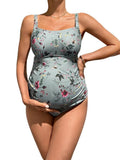 Damen Schwangerschaftsbadeanzug mit stilvollem floralem Design