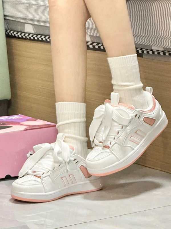 Damen Sportliche Sneakers mit praktischer Schnürung und atmungsaktiver Mesh-Oberfläche