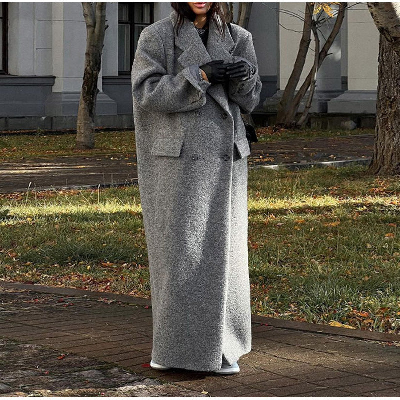 Damen oversized Wollmantel R&B
