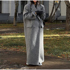 Damen oversized Wollmantel R&B