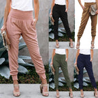 Damen Sportliche Freizeithose mit elastischem Bund und Taschen R&B
