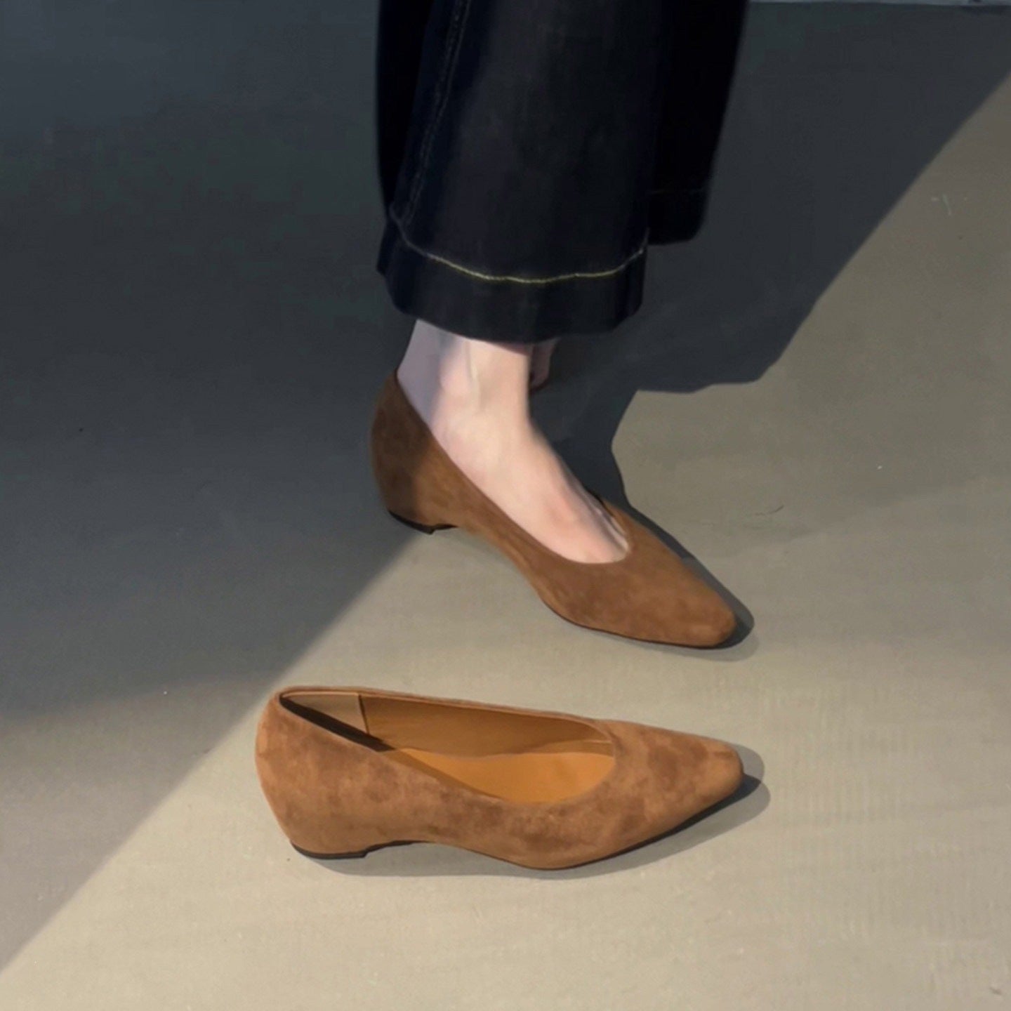 Damen Komfortable Keil-Pumps aus Wildleder