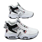 Damen Sportliche High-Top Sneaker mit grafischen Designelementen R&B