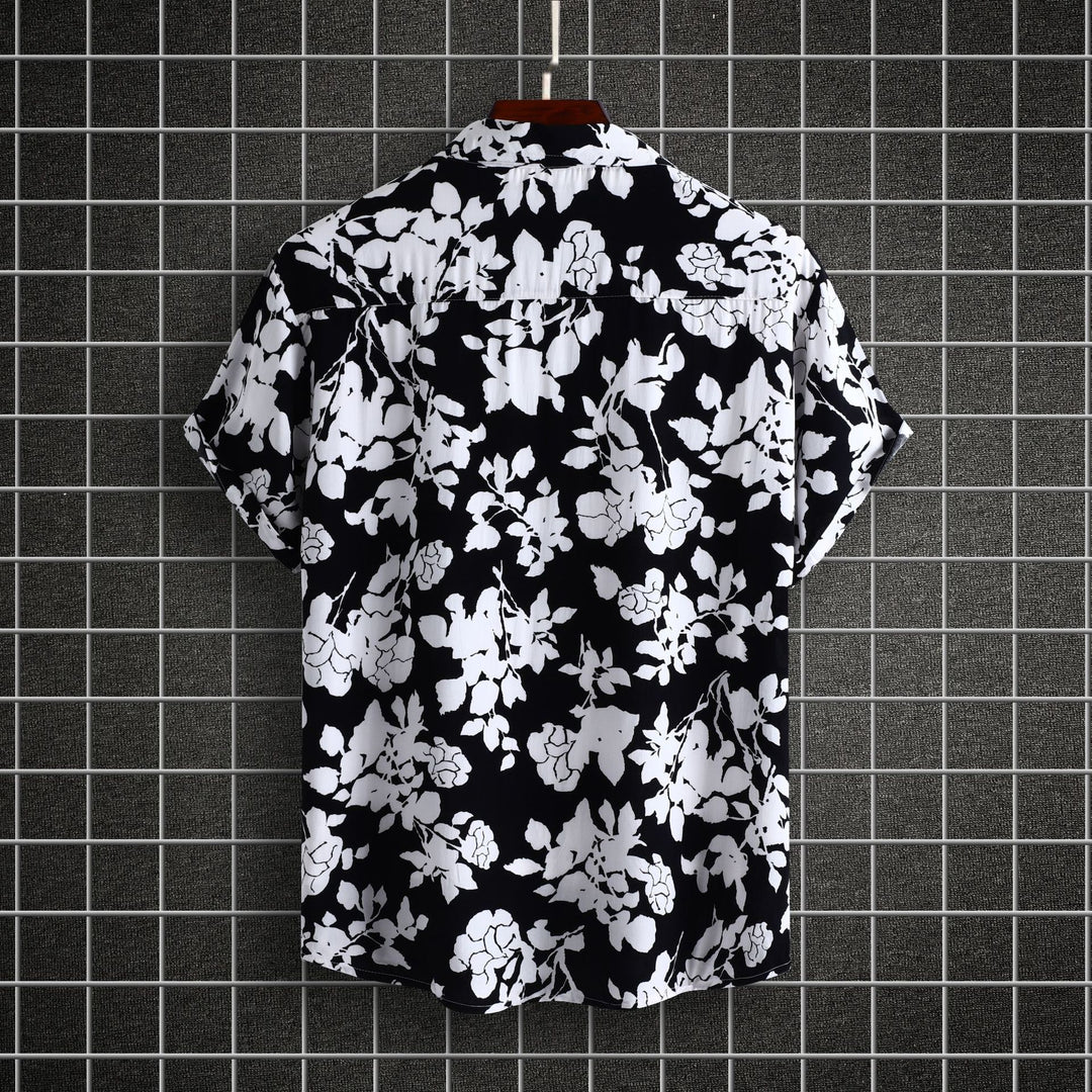 Damen Kurzarmhemd mit floralem Design und lässiger Passform R&B