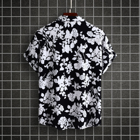 Damen Kurzarmhemd mit floralem Design und lässiger Passform R&B