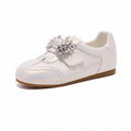 Damen modische Slip-On Sneakers mit funkelndem Schmuckdetail R&B