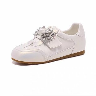 Damen modische Slip-On Sneakers mit funkelndem Schmuckdetail R&B