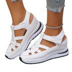 Damen Wedge-Sandalen mit verstellbarem Riemendesign und gepolsterter Innensohle R&B