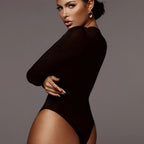Damen Langarm-Bodysuit aus hautfreundlichem Stretchmaterial R&B