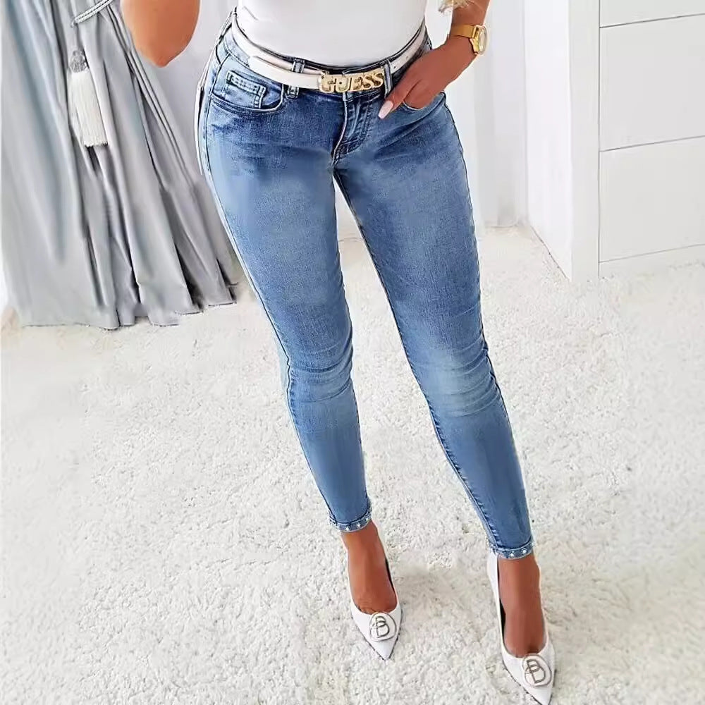 Damen High-Waist Skinny Jeans R&B