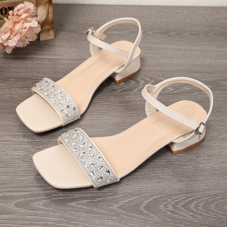 Damen Elegante Sandalen mit geschmücktem Riemen R&B