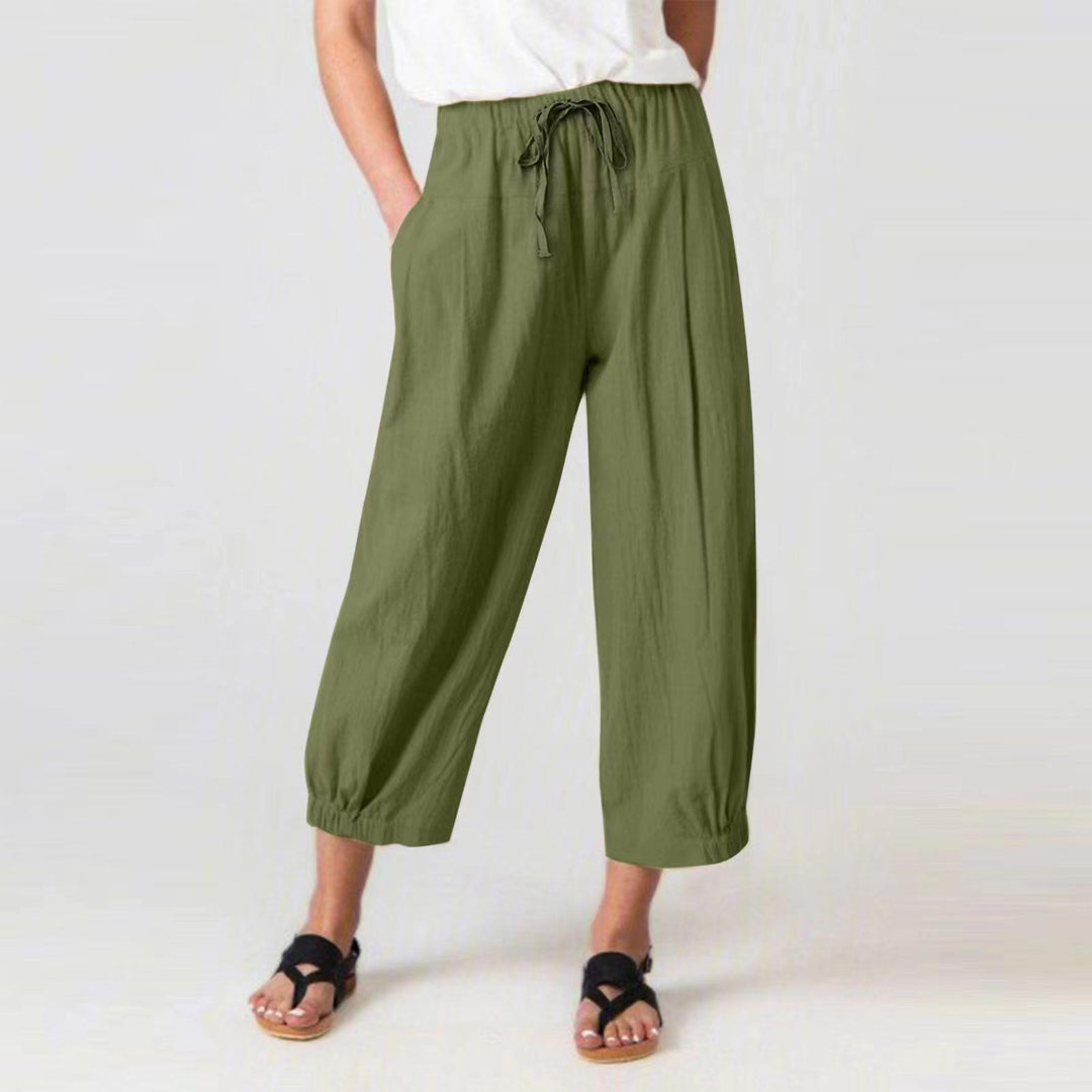 Damen Luftige Freizeithose mit verstellbarem Bund R&B