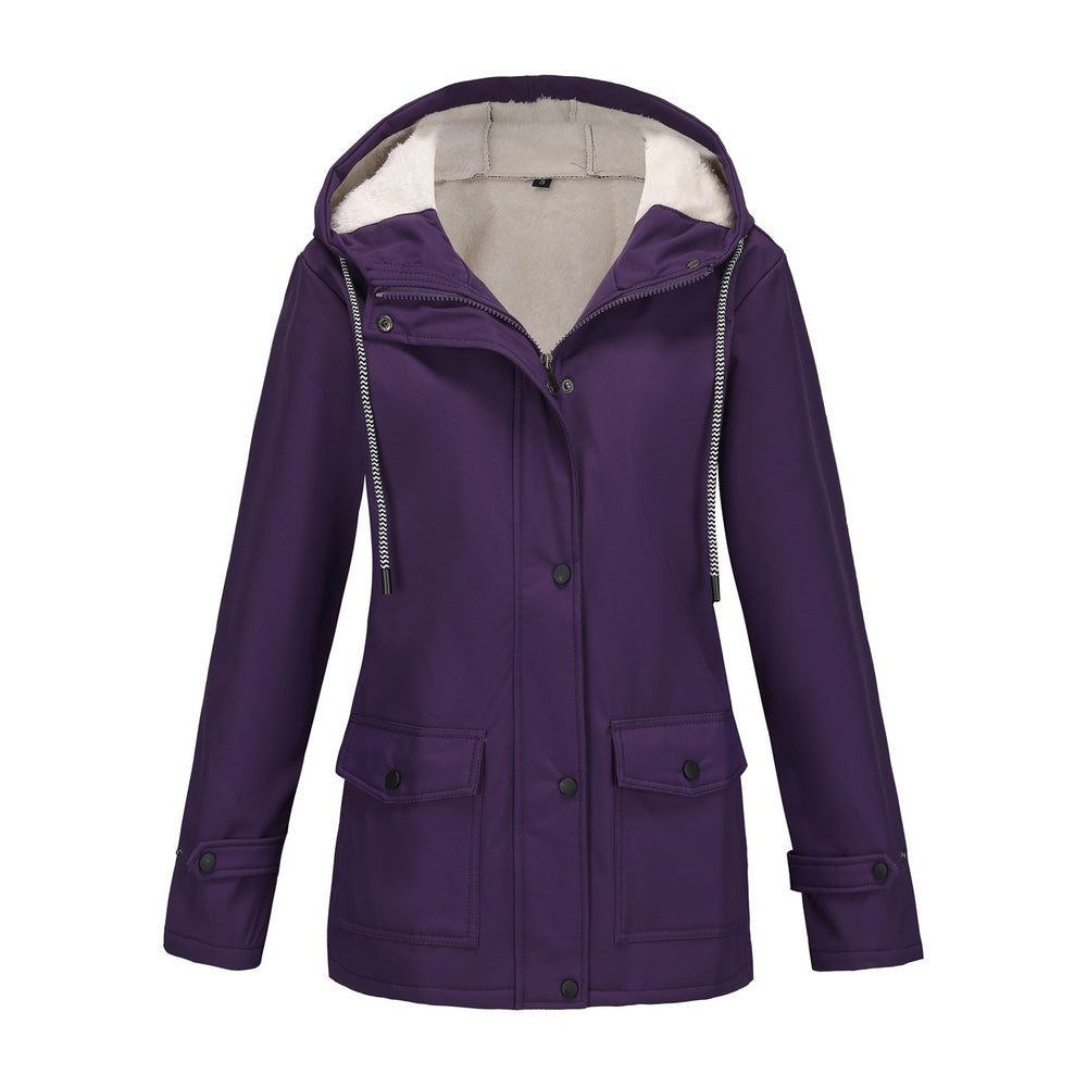 Damen Funktionale Winterjacke mit Fleece-Futter und Kapuze R&B