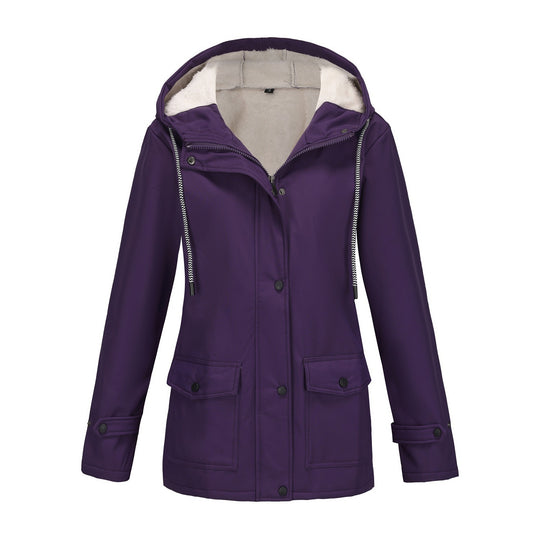 Damen Funktionale Winterjacke mit Fleece-Futter und Kapuze R&B