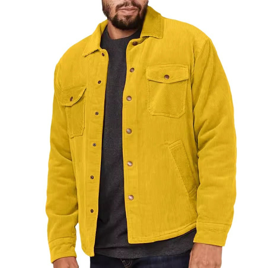 Herren Cordjacke mit praktischen Taschen und stylischem Design R&B