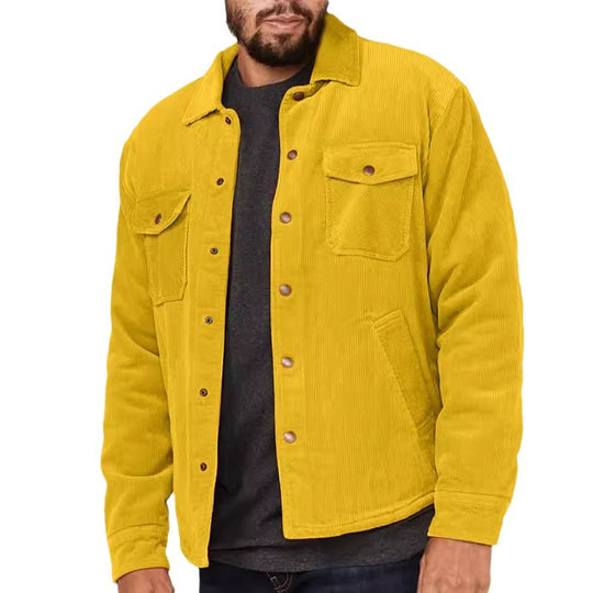 Herren Cordjacke mit praktischen Taschen und stylischem Design R&B