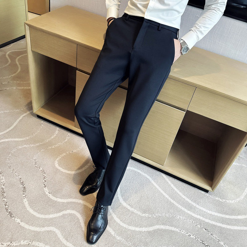Herren elegante Anzughose aus leichtemStretchmaterial mit seitlichen Taschen R&B