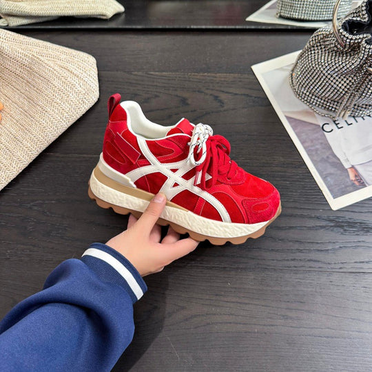 Damen Sportliche Sneakers aus hochwertigem Wildleder mit dämpfender Sohle R&B