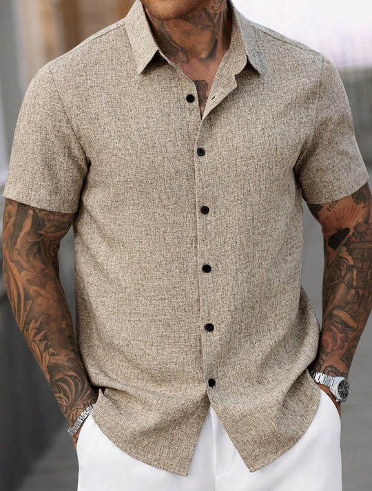 Herren Kurzarmhemd R&B