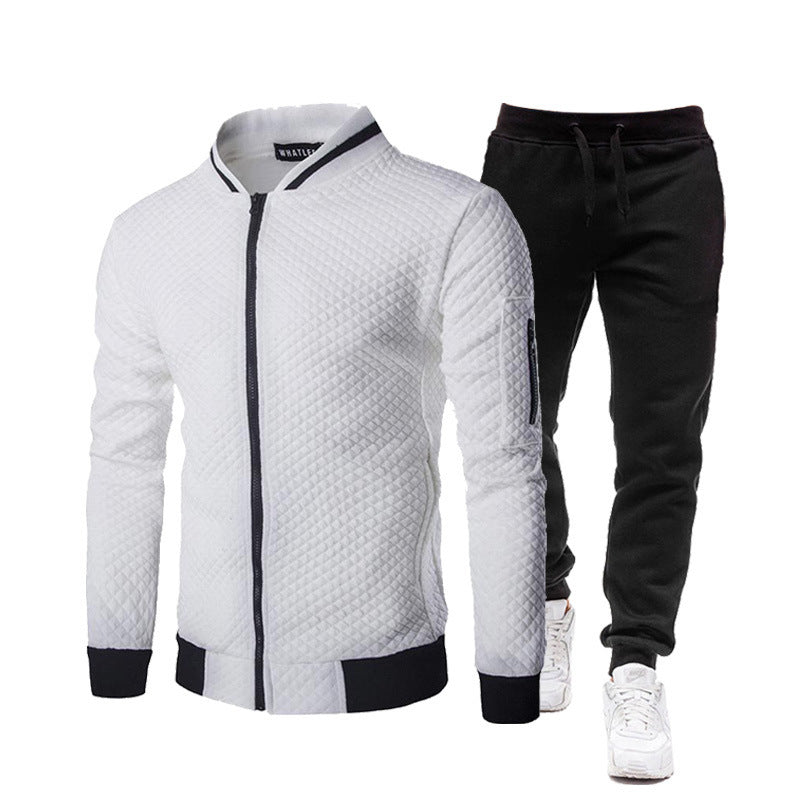 Herren modische Trainingsjacke mit Stehkragen und Sporthose R&B