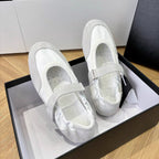 Damen elegante Mary Jane Ballerinas mit verstellbarem Riemchen R&B