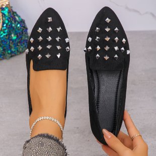 Damen elegante Slipper mit funkelnden Strass-Applikationen R&B