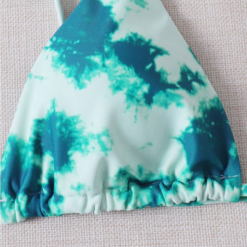 Damen Triangel-Bikini mit modischem Batikdesign R&B
