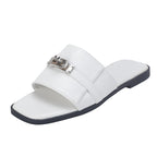Damen Komfortable Slides mit modischem Riemendesign R&B