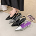 Damen Slingback-Pumps mit spitz zulaufendem Design und elegantem Absatz EB