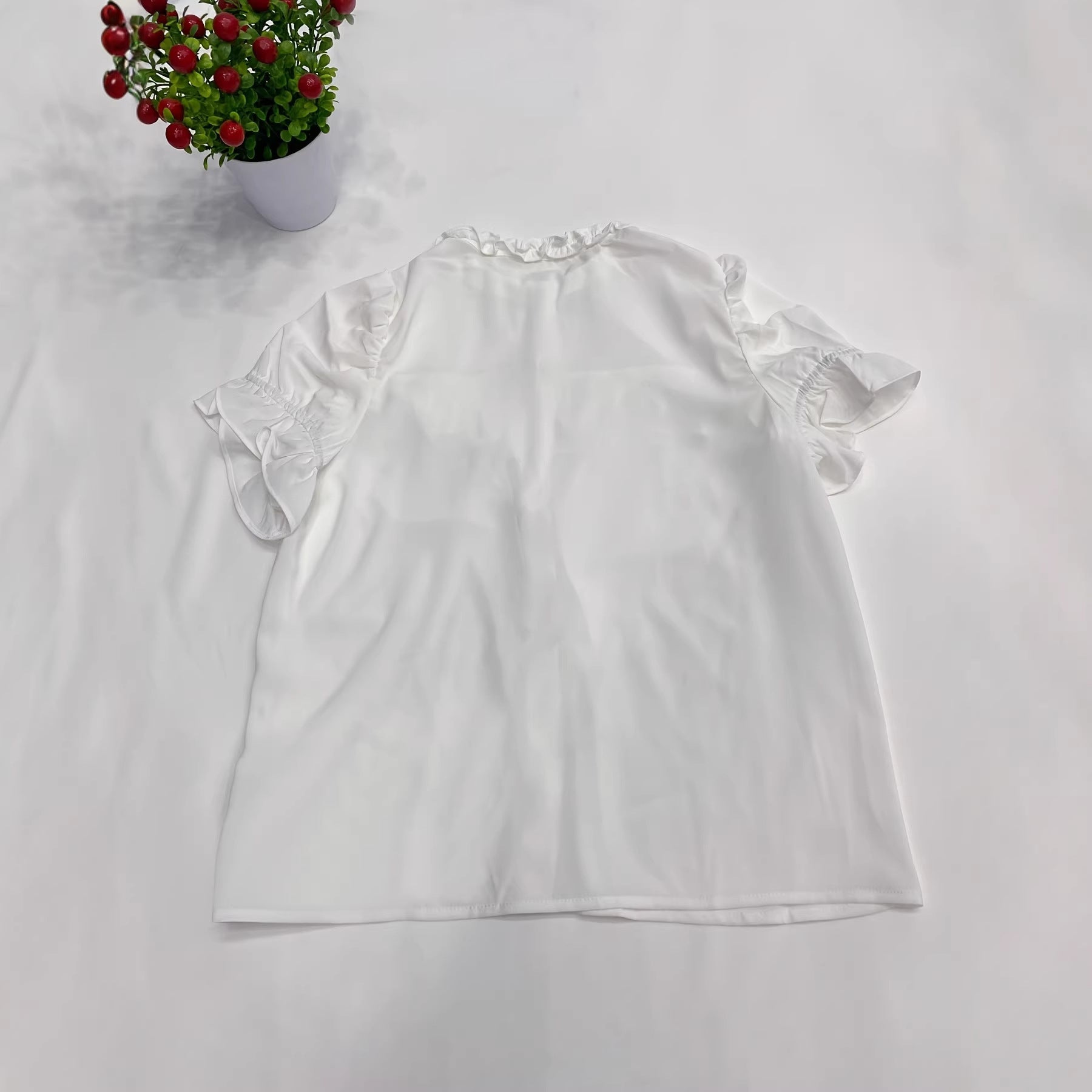 Damen Elegantes Blusenshirt mit Rüschendetails R&B