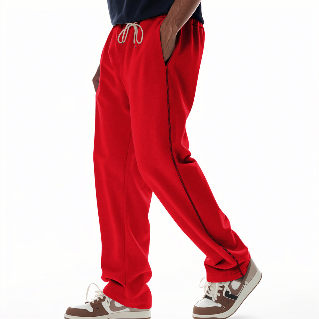 Herren bequeme Jogginghose mit Reißverschluss und seitlichen Taschen R&B