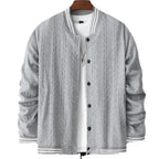 Herren Freizeitjacke im modernen Design mit strukturiertem Strickmuster R&B