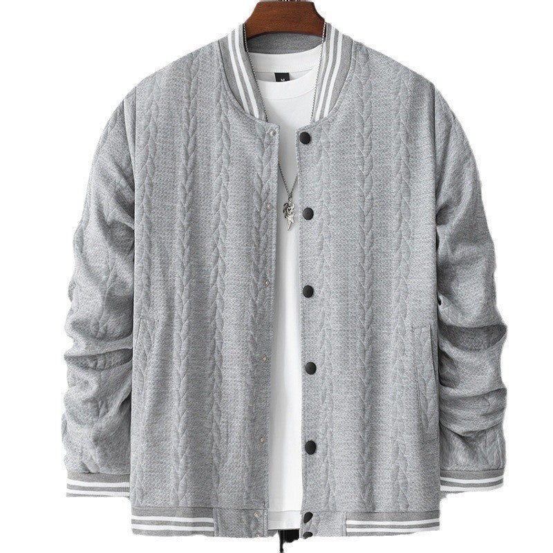 Herren Freizeitjacke im modernen Design mit strukturiertem Strickmuster R&B