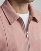 Herren lockerer Blouson aus Lederimitat mit verdecktem Reißverschluss und elastischen Bündchen R&B