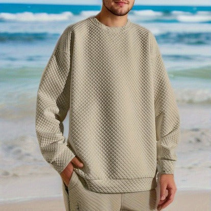 Herren Oversized Sweatshirt mit strukturiertem Design und praktischen Seitentaschen R&B