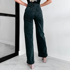Damen Hochtaillierte Jeans mit durchbrochenem Design R&B
