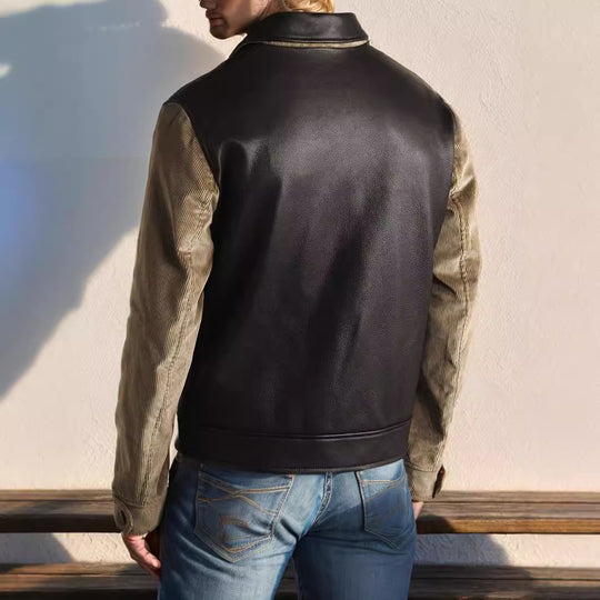 Herren modische jacke mit Kord-Details und praktischen Reißverschlusstaschen R&B