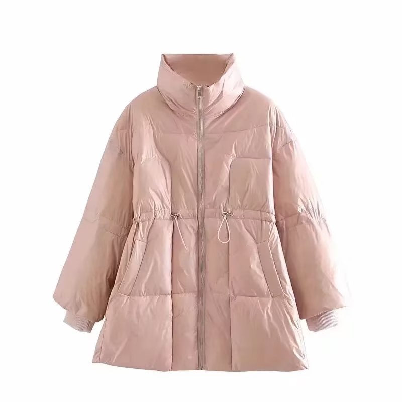 Damen gesteppte Übergangsjacke mit hohem Kragen und praktischen Seitentaschen R&B