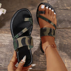 Damen Komfortsandalen mit modischem Camouflage-Design R&B