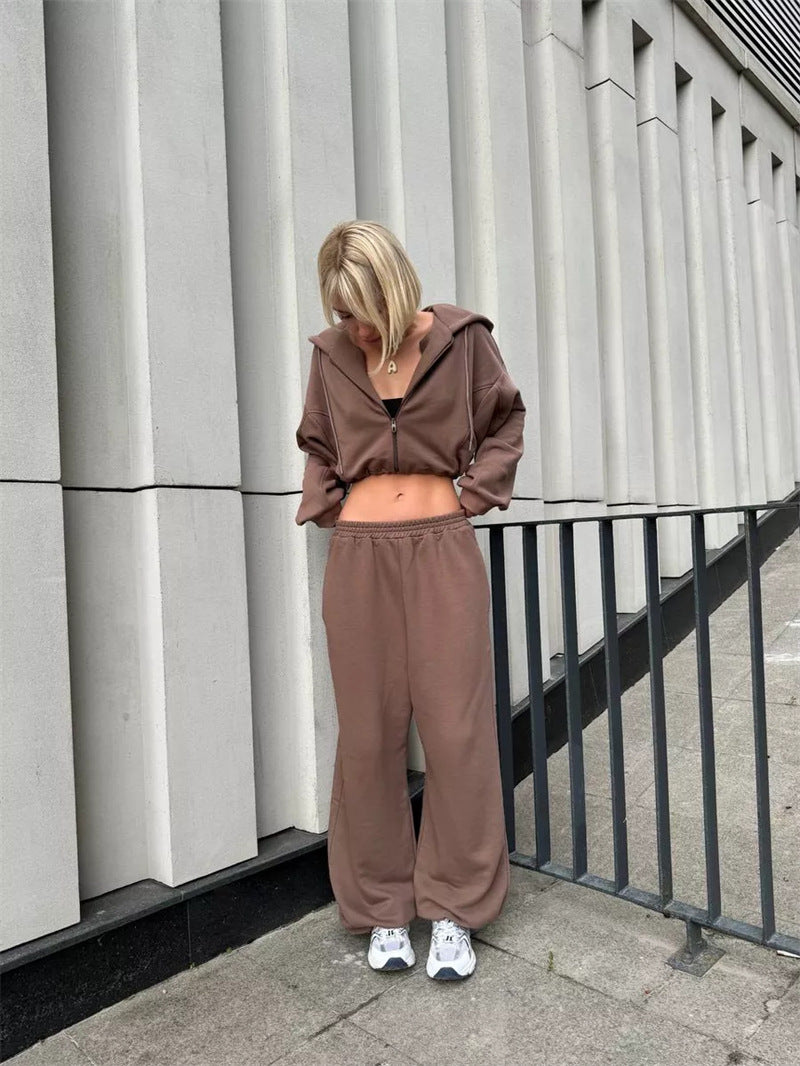 Damen lässige und stylische Freizeit-Hoodie-Set R&B