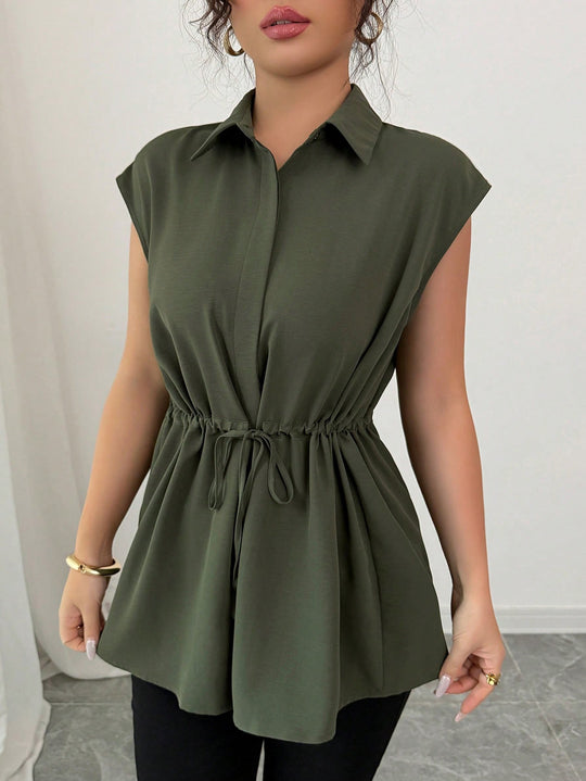 Damen lässige Bluse mit tailliertem Schnitt R&B