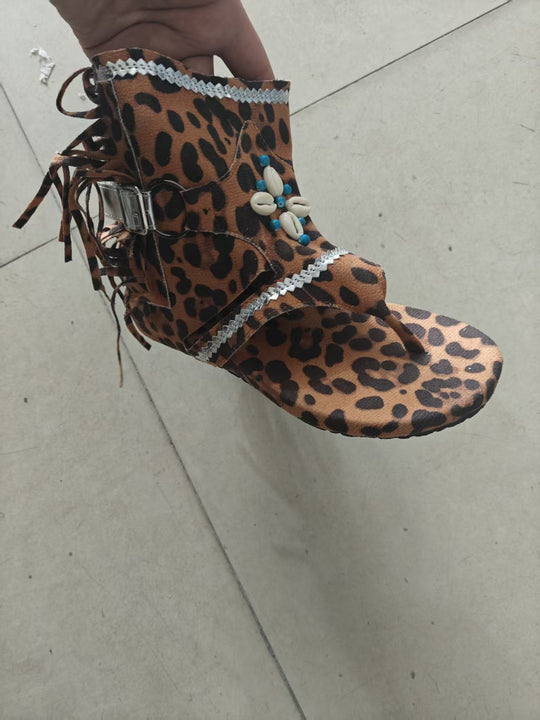 Damen Freizeitsandalen mit Fransen und detailreicher Dekoration R&B
