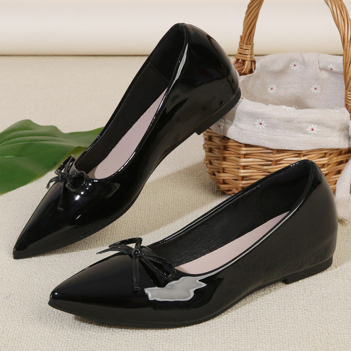 Damen Elegante Ballerinas mit modischem Schleifen-Detail