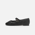Damen Ballerinas mit verstellbarem Riemen und elegantem Kettenakzent R&B