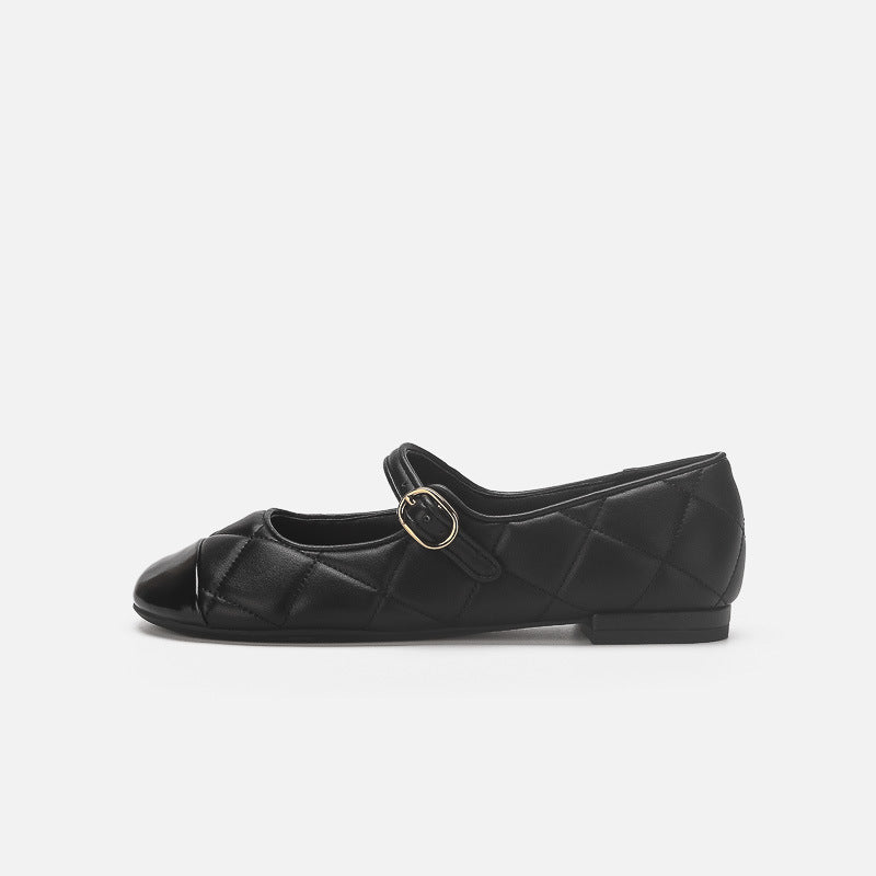 Damen Ballerinas mit verstellbarem Riemen und elegantem Kettenakzent R&B